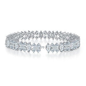 All Fashions Men <b>Women</b> Moissanite <b>Silver</b> Bracelet Dia Jewelry Handcrafted Fashion <b>Bangle</b> - Product Image 2