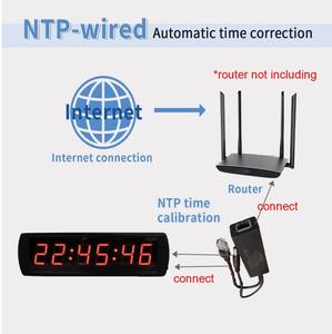 Orologio Digitale da Parete <span class=keywords><strong>LED</strong></span> YIZHI <span class=keywords><strong>3</strong></span> Pollici, Sincronizzazione <span class=keywords><strong>GPS</strong></span>, NTP, WIFI, Alimentazione PoE, Regolazione Automatica dell'Ora per Stazioni e Aeroporti - Product Image 4