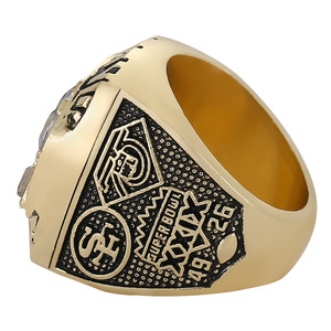 1994 NFL San Francisco <span class=keywords><strong>49ers</strong></span> voetbalkampioenschap <span class=keywords><strong>ring</strong></span>, milieuvriendelijke legering, herenring - Product Image 4