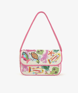 Bolso de hombro de ganchillo bohemio para mujer, de invierno, suave y cálido, tejido, estilo étnico, para uso diario - Product Image 4