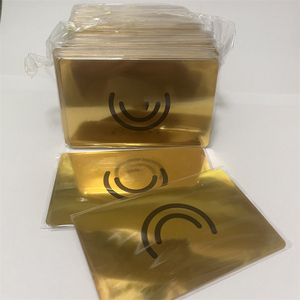 رقائق Nfc معدنية بالكامل ذهبية فاخرة, بطاقة أعمال رقمية مطبوعة بقطر 85x54MM - Product Image 6
