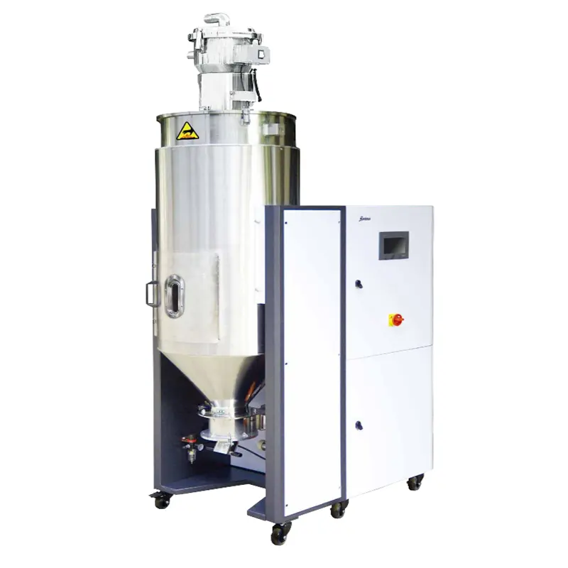 Shini SCD-80U/40H Honeycomb Dehumidifying Dryer with auto loader for Polymer. Desiccant Wheel Dryer with low dew point.