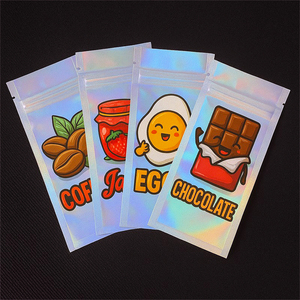 Túi Laser Ba Chiều Đóng Gói Bằng Nhựa Ziplock Mylar Có Khóa Kéo Có Khóa Kéo In Một Mặt Tùy Chỉnh - Product Image 1