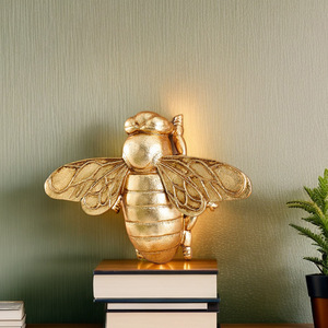 도매 황금 가정 장식 3D 꿀벌 벽걸이 장식 벽 예술 수지 골드 꿀벌 벽 장식 - Product Image 5