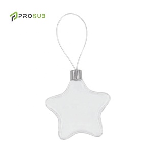 Decorazioni Natalizie Prosub per Sublimazione, Ornamenti Natalizi Trasparenti in Plastica a Forma di Fiocco di Neve - Product Image 2