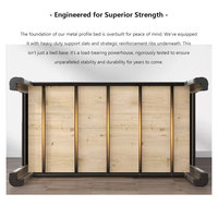 Lit superposé en métal à deux étages convertible, extensible, portable, gain de place, design moderne, taille Queen, Twin, blanc, noir, dortoir, hôtel