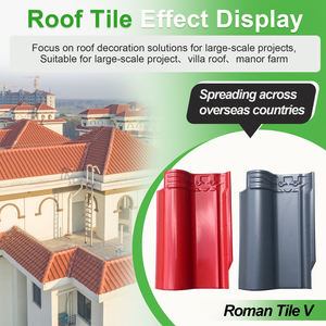 Tejas Cuadradas de Cerámica de Primera Calidad para Techos de Villas Modernas de Lujo, Resistentes al Agua, al Viento y al Fuego, Fáciles de Instalar - Product Image 1