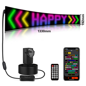 จอแสดงผล LED ขนาด 16x64 เมตริกซ์ สำหรับติดกระจกหลังรถยนต์  หน้าจอ LED แบบยืดหยุ่น สี RGB เต็มรูปแบบ สำหรับรถบรรทุก - Product Image 1
