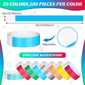 Tyvek Pulseras Antimanipulación, Bandas Impresas Personalizadas para Eventos, Pases Desechables Impermeables y Transpirables para Eventos Deportivos - Product Image 3