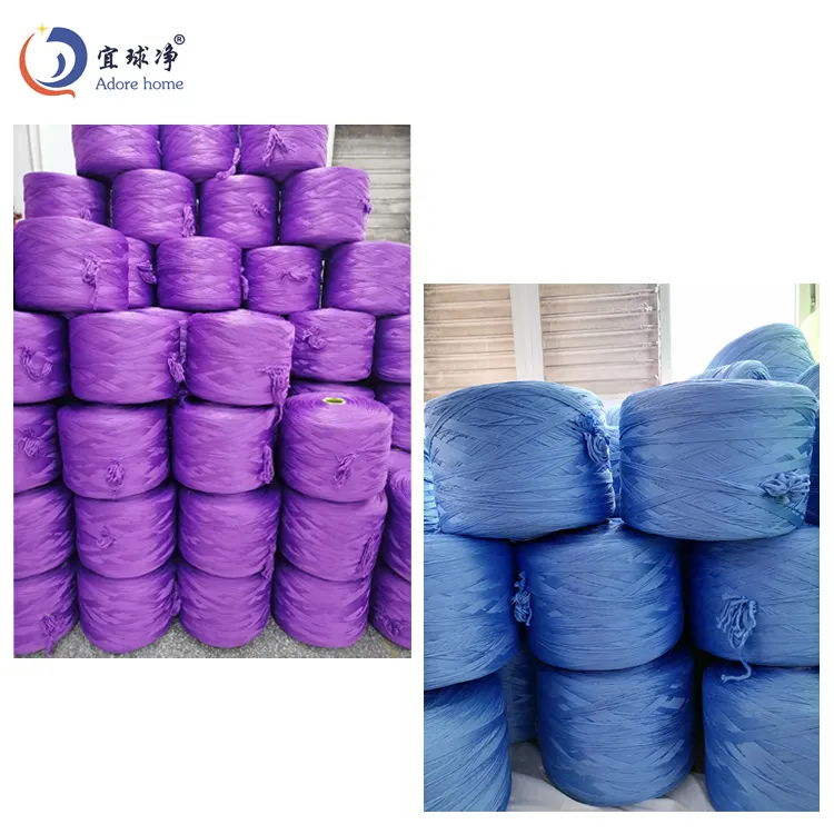 Sợi Nhỏ Xoắn Lau Sợi 100% Polyester Pha Trộn Sợi Cho Lau Sản Xuất