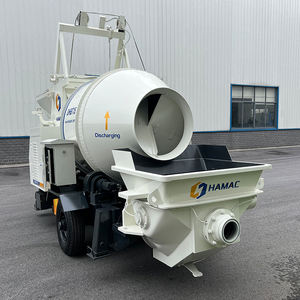 Pompe à béton mobile HAMAC avec remorque, mélange et pompage intégrés pour les chantiers de construction, alimentation diesel ou électrique - Product Image 5