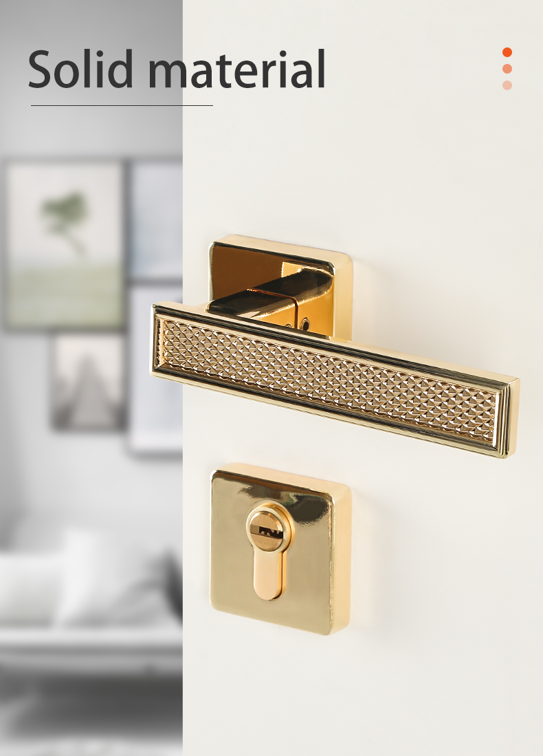 Modern European Design Hotel Bedroom Sliding Door Hardware Lever Handle Locks