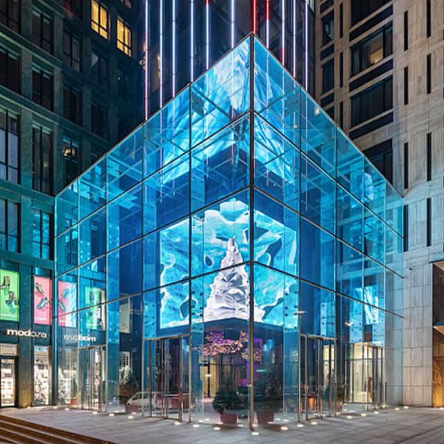 Transparent LED Display Screen, High-definition Glass Advertising Video Wall, P3.91 Electronic Screen