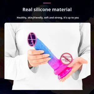 Maßgefertigter Flüssigsilikon Realistischer <span class=keywords><strong>Dildo</strong></span> Penis Weiches Fleischähnliches Lebensechtes Sexspielzeug Hochwertige Simulation Sternenhimmel Für Frauen Hergestellt in Guangdong - Product Image 3