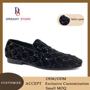 Nouvelle Collection Automne/Hiver – Mocassins en Cuir Véritable Faits Main avec Tige en Tissu, Logo Personnalisé, Chaussures de Mariage Légères pour Hommes, Chaussures Habillées à Enfiler - Product Image 6
