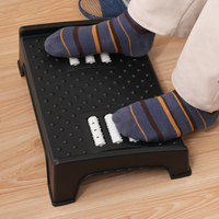 Reposapiés Ergonómico de Altura Ajustable con Doble Rodillo de Masaje para Debajo del Escritorio, para Hogar, Oficina, Dormitorio, Hotel, Escuela, Hospital