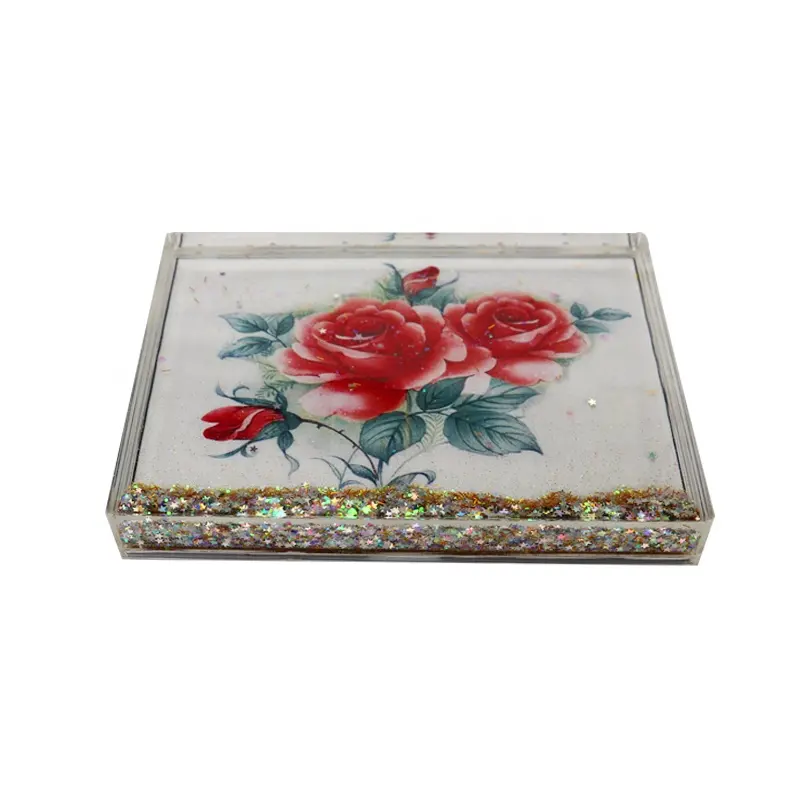 5X7 Inch Quảng Trường Mới Lạ Sao Sequin Cầu Vồng Sáng Rực Rỡ Pha Lê Aqua Lava Aquarium Bong Bóng Dầu Khung Hình Trong Acrylic