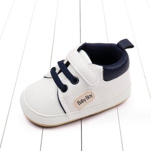 Chaussures de marche décontractées montantes pour garçons, couleur unie, avec lettres décoratives, semelle souple en caoutchouc, anti-chute - Product Image 6