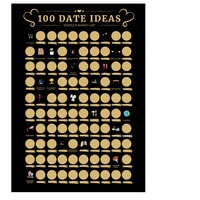 Affiche de grattage pour la saint-valentin, étiquette avec date, affiche de Couples, seau, idée pour la saint-valentin, 100 (42x59.4cm)