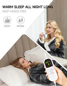 Wholesale Fleece Electric Heated Wearable Blanket with Foot Pocket Oversized Wearable Heating Blanket <strong>Hoodie</strong> - Product Image 5