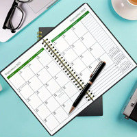 Agenda y Cuaderno Personalizados con Logotipo Estampado en Caliente, Venta Directa de Fábrica, Planificador Mensual A4 A5, Hojas Sueltas, Calendario Internacional
