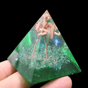 Wholesale Orgone <strong>Pyramid</strong> with 7 Chakra Mixed Stones Rainbow Colors Tree of Life Crystal <strong>Orgonite</strong> <strong>Pyramid</strong> for Healing Meditation - Product Image 6