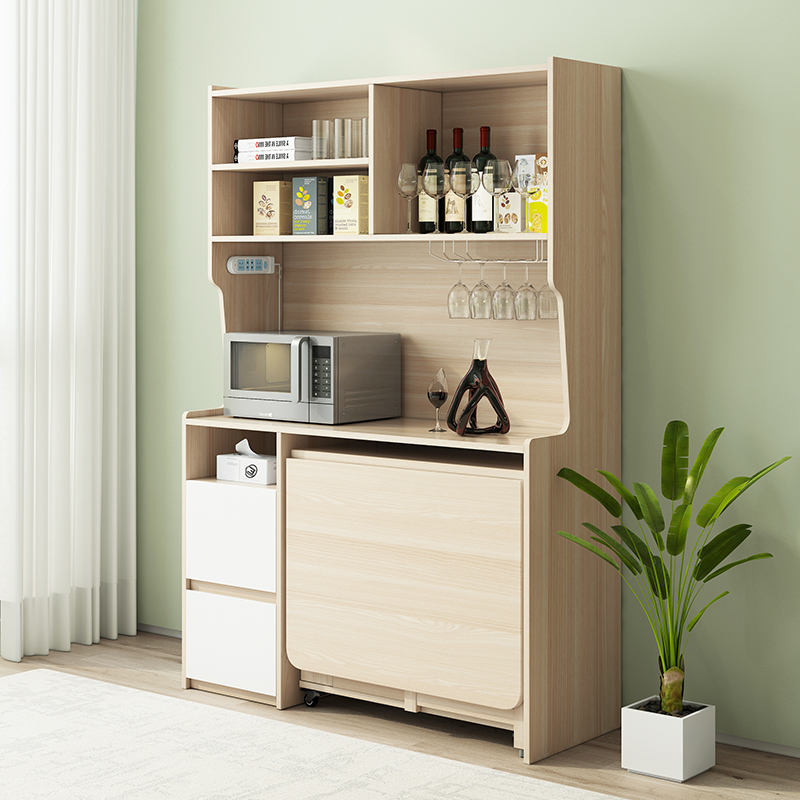 Sideboard + Foldable Table + Chairs + Left Cabinet