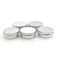 Aluminium box mit niedrigem MOQ 30g 50g 60g 100g 150g 200g 250g silbernes Aluminium glas mit Spiral deckel für Aroma therapie