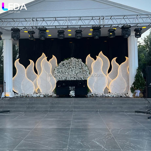 ฉากหลังงานแต่งงาน LEDA แบบถอดประกอบได้ โครงเหล็ก ฉากหลังรูปทรงสาหร่ายทะเล ชุดซุ้มไฟ LED - Product Image 1