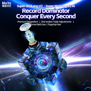 <span class=keywords><strong>Moyu</strong></span> Super <span class=keywords><strong>Weilong</strong></span> 3x3 V2 Cubo de velocidad mágico magnético profesional Super <span class=keywords><strong>Weilong</strong></span> V2 20M UV Magic Puzzle Juguetes - Product Image 3