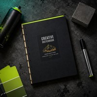 Maßgefertigtes Hardcover-Notizbuch mit Papierumschlag, Fadenheftung, A5, Vollfarbdruck, 80 Blatt, Matt Laminiert, Firmengeschenk-Programm