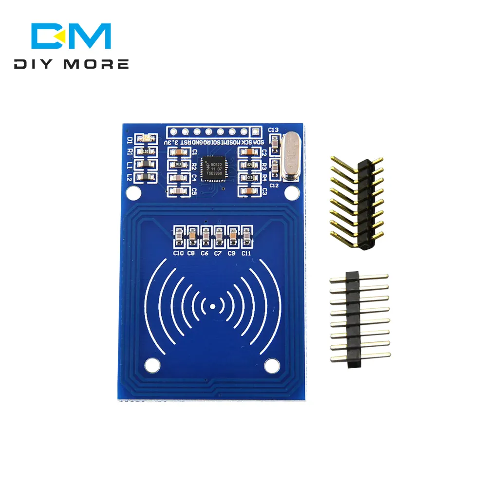 Module sans fil 13.56MHz I2C/SPI RFID, Module de carte de lecteur/graveur MF RC-522 pour Arduino