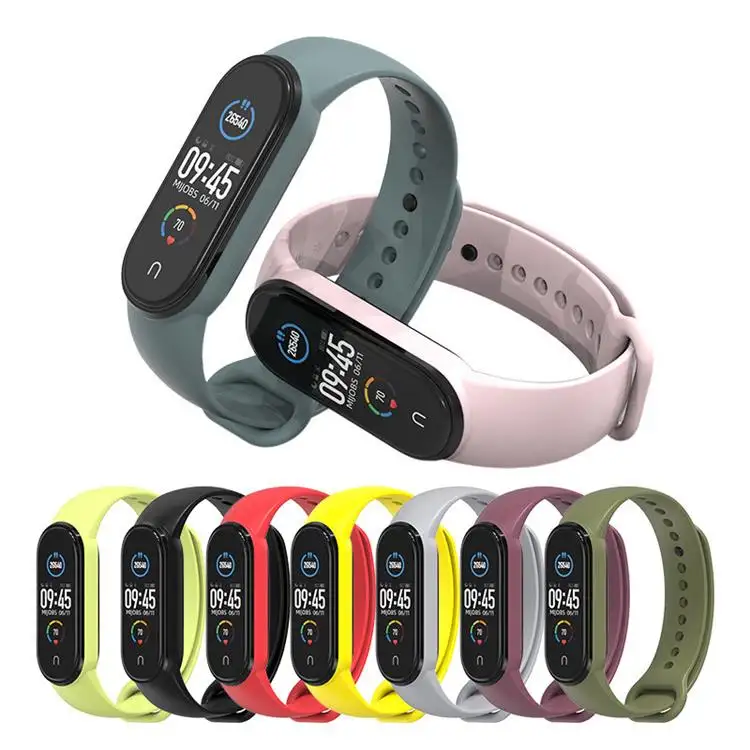 Silicone Sport Wrist Watch Bands for Xiaom Mi Band 6 5 Smart Watch Strap Watchband for Xiaom Mi Band 4 3