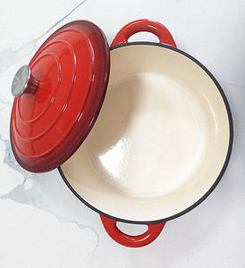 Ollas de Cocina de Hierro Fundido Esmaltado Rojo de Alta Calidad de 5.5L con Tapa, 26cm de Diámetro, Aptas para Horno, <span class=keywords><strong>Gas</strong></span> e Inducción - Product Image 6