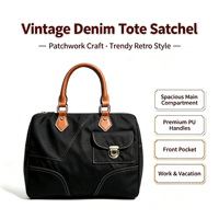 Sac fourre-tout tendance à fermeture éclair, petit sac bandoulière pour femme, sac à main Boston noir, faible MOQ pour le marché américain