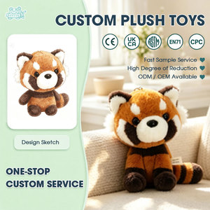 Peluche ours, adorable ours en peluche avec queue rayée, peluche douce pour la décoration de la chambre des enfants, peluche sur mesure OEM ODM - Product Image 1