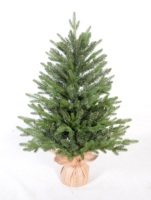 Großhandel Neuer Realistischer 3FT Tisch-Kunstweihnachtsbaum Vorbeleuchteter Grüner Mini-Weihnachtsbaum 60-90cm für Büro- und Heimdekoration