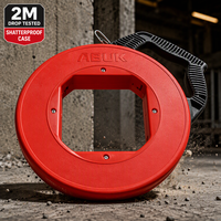 ABUK Tire-fil robuste en acier à ressort 30M 100FT, anti-pliure, plat, pour le tirage de câbles métalliques dans les conduites EMT