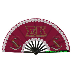 2025 New Zeta Phi Beta Hand <strong>Fan</strong> Greek Sorority Zeta Phi Beta Folding <strong>Fan</strong> with Pearls Hand <strong>Fan</strong> Sorority Gift Wholesale - Product Image 2