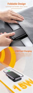 Support de chargeur sans fil pliable 15W, chargeur sans fil portable pour smartphones - Product Image 4