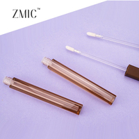 Tubes de brillant à lèvres givrés de 4,8 ml, tubes carrés fins vides pour brillant à lèvres avec marquage à chaud, étiquette privée personnalisée, tube de rouge à lèvres liquide