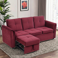 Sofá Cama Plegable en Forma de L con Ruedas, Mueble de Salón con Almacenamiento Montado en la Pared, Estilo Murphy, para Canadá, Australia y Nueva Zelanda