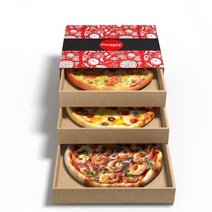 Caja de <span class=keywords><strong>Pizza</strong></span> de 3 Capas Impresa Personalizada Premium, Solución de Empaque de Alimentos Corrugado Resistente para la Marca y Entrega de Restaurantes - Product Image 4