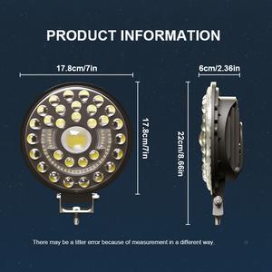 Foco de ingeniería auxiliar LED superbrillante para <span class=keywords><strong>Golf</strong></span> y RX, luz de trabajo en colores blanco y ámbar para coches, camiones, SUV, ATVs, UTVs - Product Image 4
