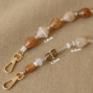 Dragonne de téléphone universelle en acrylique avec perles goutte d'eau, bracelet de poignet tendance et longue chaîne de sac bandoulière pour femmes et jeunes filles - Product Image 3