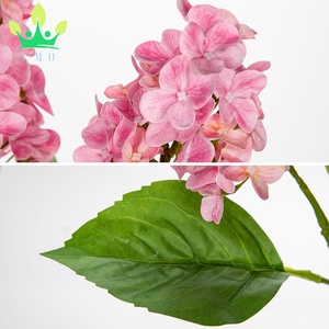 Flores artificiales de hortensia, tallos de hortensia panicled de tacto Real, hortensias de cono <span class=keywords><strong>rosa</strong></span> para jarrón alto, arreglos florales para el hogar - Product Image 5
