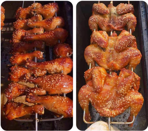 Four à poulet au gaz en acier inoxydable, barbecue commercial utilisé pour griller le dindon et la viande grillée - Product Image 5