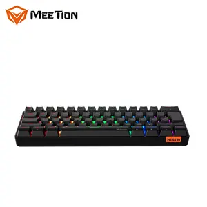 MEETION MK005 sem fio Bluetooth 61 Chave 60 Por cento Computador PC Backlit 60% Gaming Teclado Mecânico RGB Usb USB Tipo C 1PCS