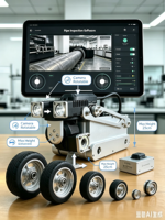 Robot d'inspection de canalisations DN150mm avec caméra double objectif 4K, contrôle à distance, câble de 600M, étanche IP68, application SDK