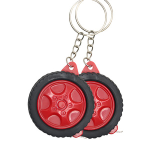 Mini Tire Keychain Tape Measure 1m Metric Steel Blade Self-Winding Manual Lock Portable <b>Measuring</b> <b>Tool</b> For Home And Engineering - Product Image 1